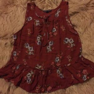 Floral Print American Eagle Shirt